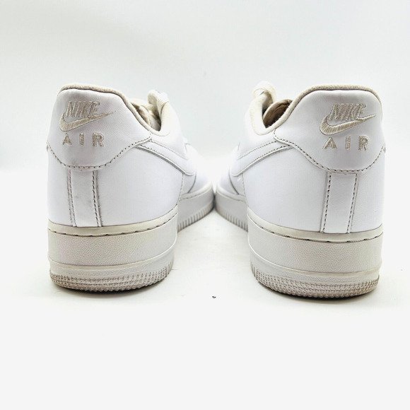 Nike Air Force 1 x Supreme Mens 10.5 White Leather Red Box Logo CU9225-100 Shoes - Picture 7 of 11